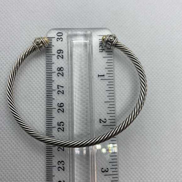 David Yurman sterling silver and 18k gold renaissance bracelet - Picture 5 of 6